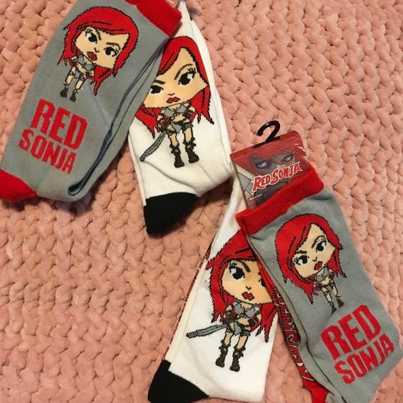 NWT Red Sonja Comic Socks *one size fits most - Picture 2 of 3
